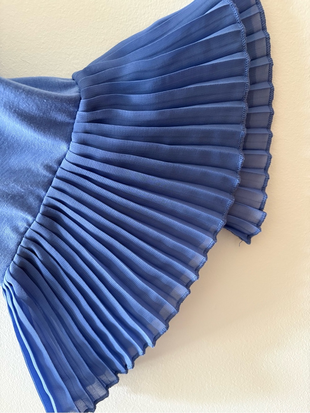 Massini Plus Size Woman’s Lt Blue 3/4 Pleated-Sleeve Knit Top Big & Tall 1X - Picture 3 of 7